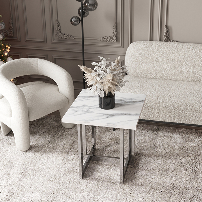 Кресло-лаунж Bones жемчужный Stool Group FDC5014 PEARL