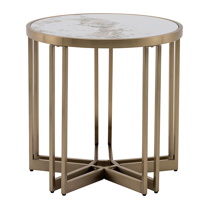 Журнальный столик Алиада D55 светлая керамика Stool Group EET-279-BRCG