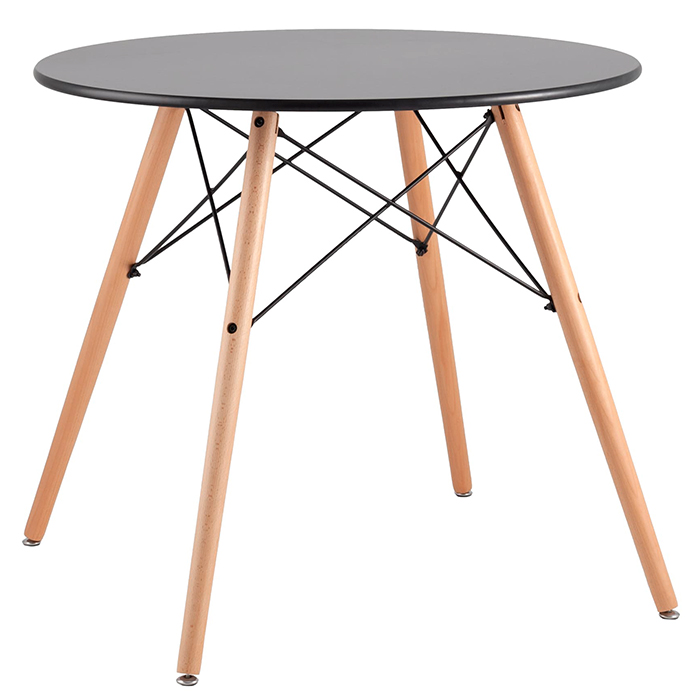 Стол круглый Eames DSW New D80 black Stool Group T001-80 black