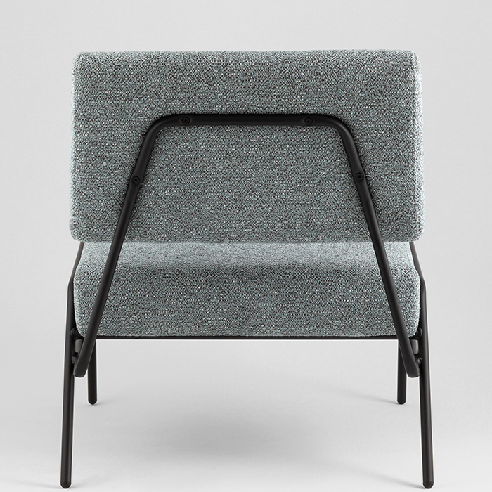 Кресло Теллинг шенилл серо-синий Stool Group LV-116-M77-01