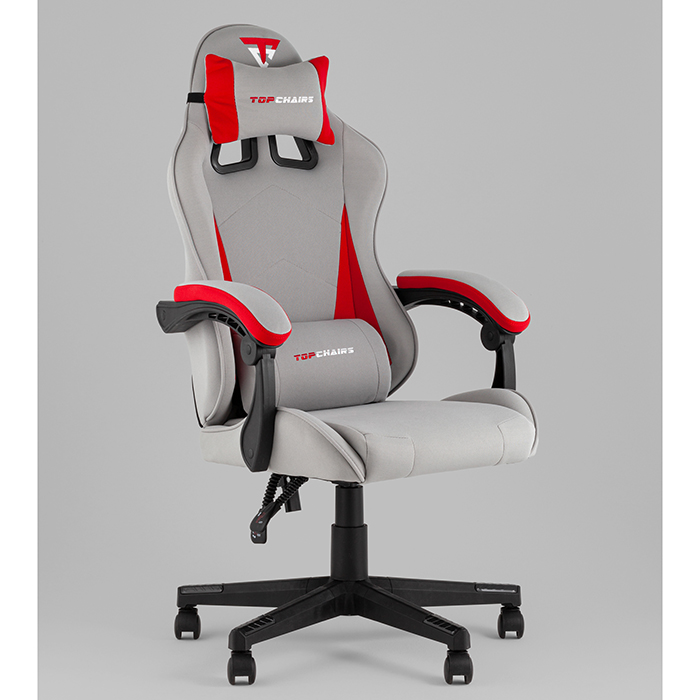 Кресло игровое TopChairs Phantom серо-красный Stool Group GF-D80 TT704+TT703