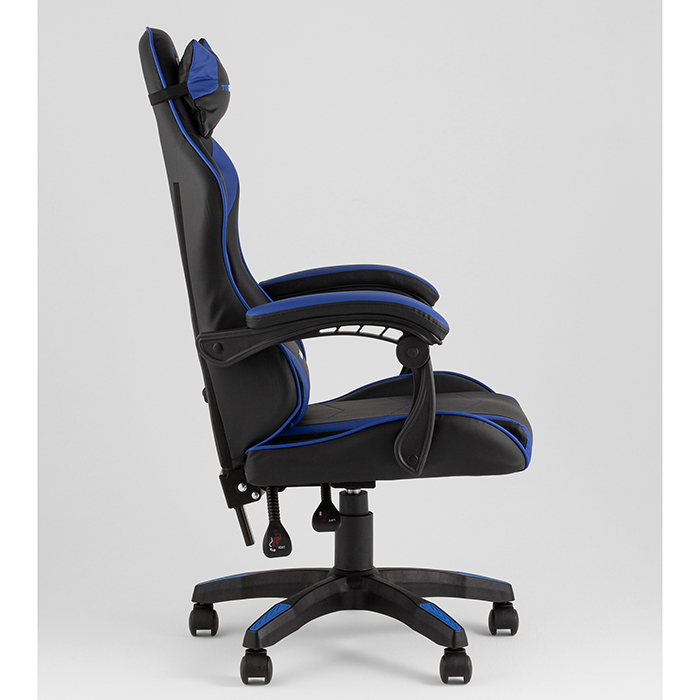 Кресло игровое TopChairs Shadow чёрно-синий Stool Group GF-8079 black+blue