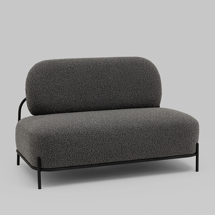 Диван Стоун букле тёмно-серый Stool Group vd-dv-stone-tr-dg