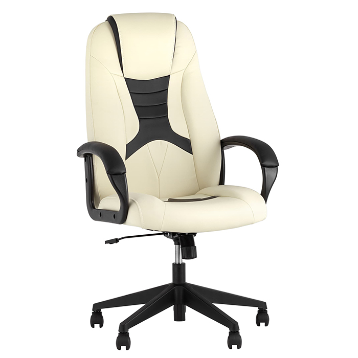 Кресло игровое TopChairs ST-Cyber 8 белый/чёрный Stool Group ST-CYBER 8 WHITE