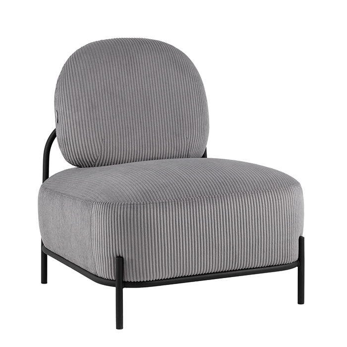 Кресло Стоун велюр рельефный светло-серый Stool Group vd-stone-cl-steel