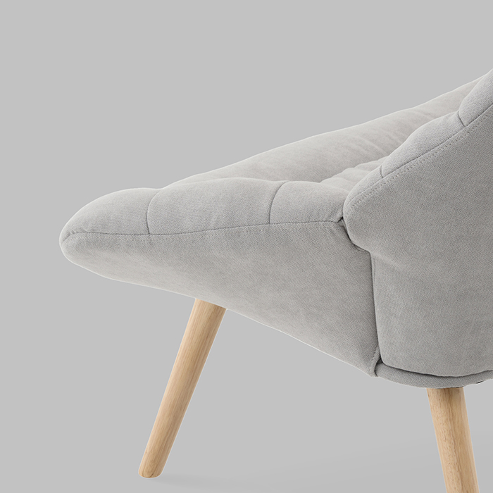 Кресло Олби Страйпс светло-серый Stool Group QH-2805K 263-6 light grey