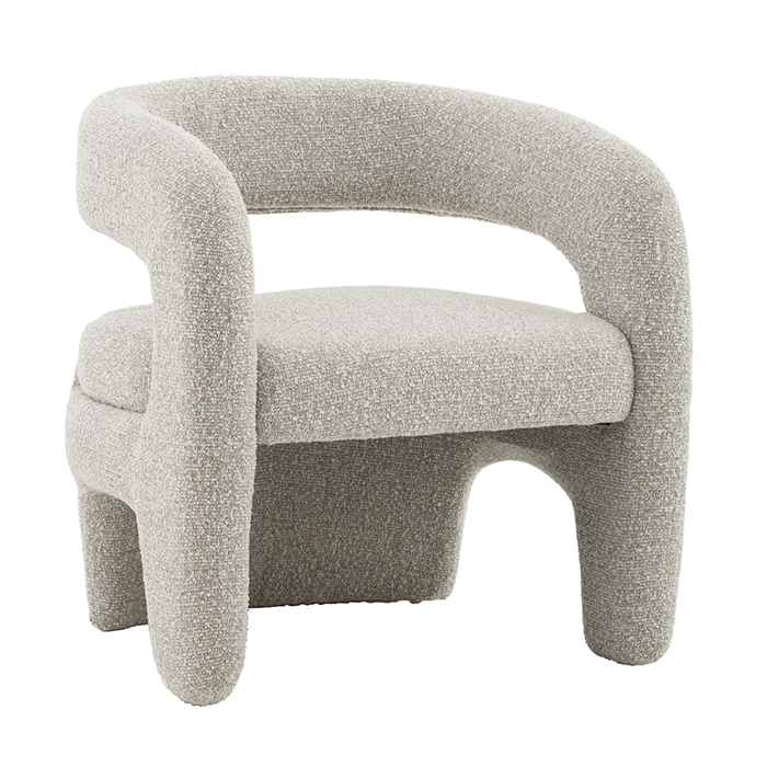 Кресло-лаунж Bones серебристый Stool Group FDC5014 Monet Silver