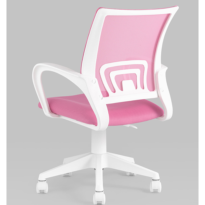 Кресло офисное TopChairs розовый сетка Stool Group ST-BASIC-W/PK/TW-13A