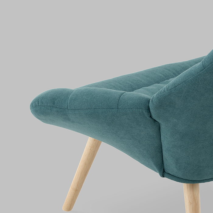 Кресло Олби Страйпс тёмно-бирюзовый Stool Group QH-2805K 263-8 green