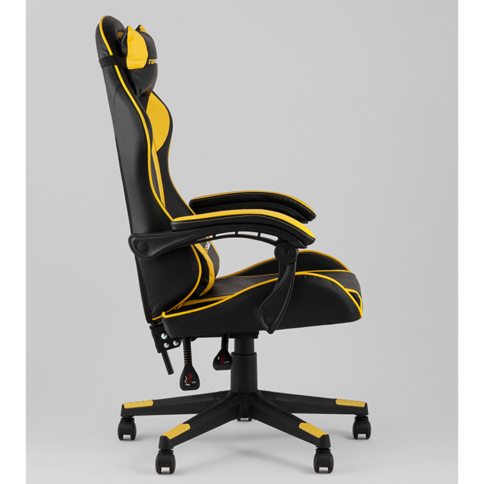 Кресло игровое TopChairs Shadow чёрно-жёлтый Stool Group GF-8079 black+yellow