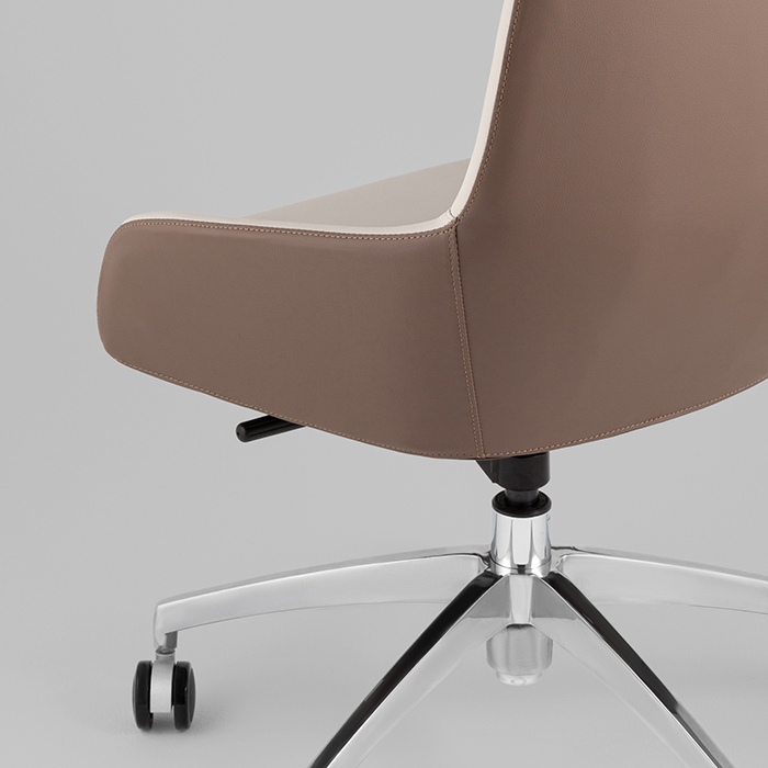 Кресло офисное TopChairs Soulo бежевый/коричневый Stool Group A308-A 8371-6/1