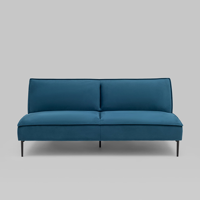 Диван прямой Кассель велюр синий Stool Group vd-cassel-vl54