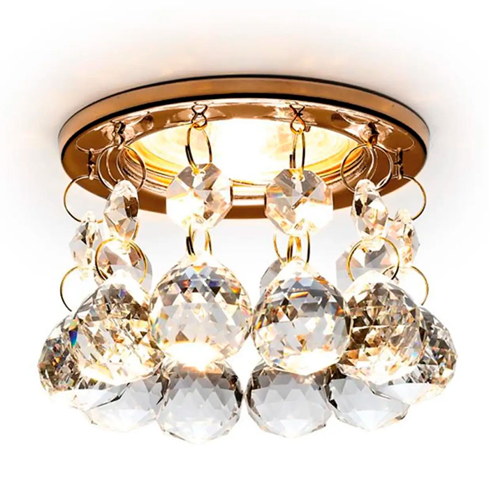 Светильник встраиваемый точечный Ambrella Light K2051 CL/G