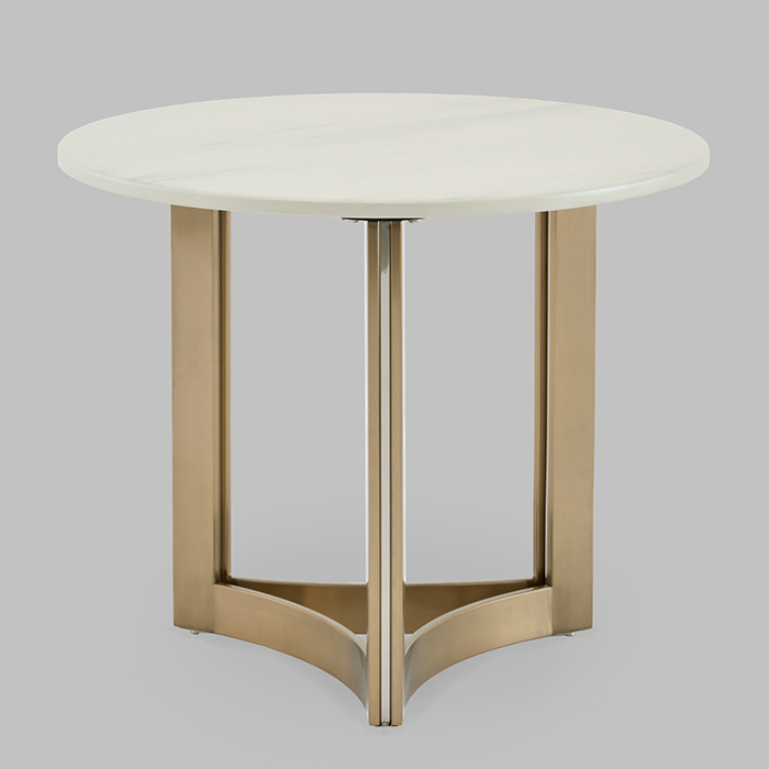 Журнальный столик Кассия D60 светлая керамика Stool Group EET-292-BRCGS-white 333-2