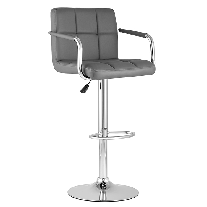 Стул барный Малави серый Stool Group BC-V003-NP grey
