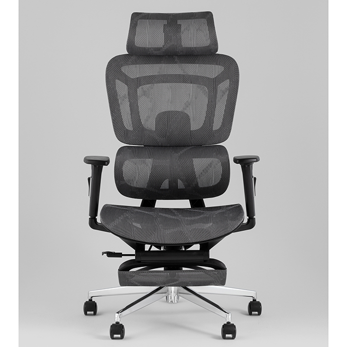 Кресло офисное TopChairs Nimbus серый Stool Group YF-W938A bl.sh. ST982-2 grey