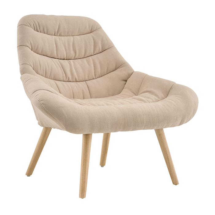 Кресло Олби Страйпс бежевый Stool Group QH-2805K 263-2 dark beige