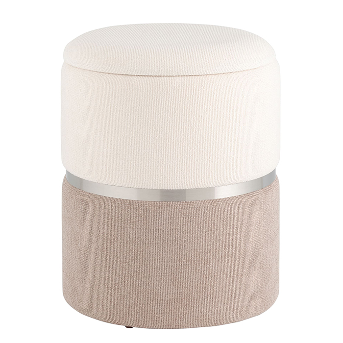 Пуф Кэрри с ящиком серо-бежевый Stool Group 19A060CHHS HT2303-01-04