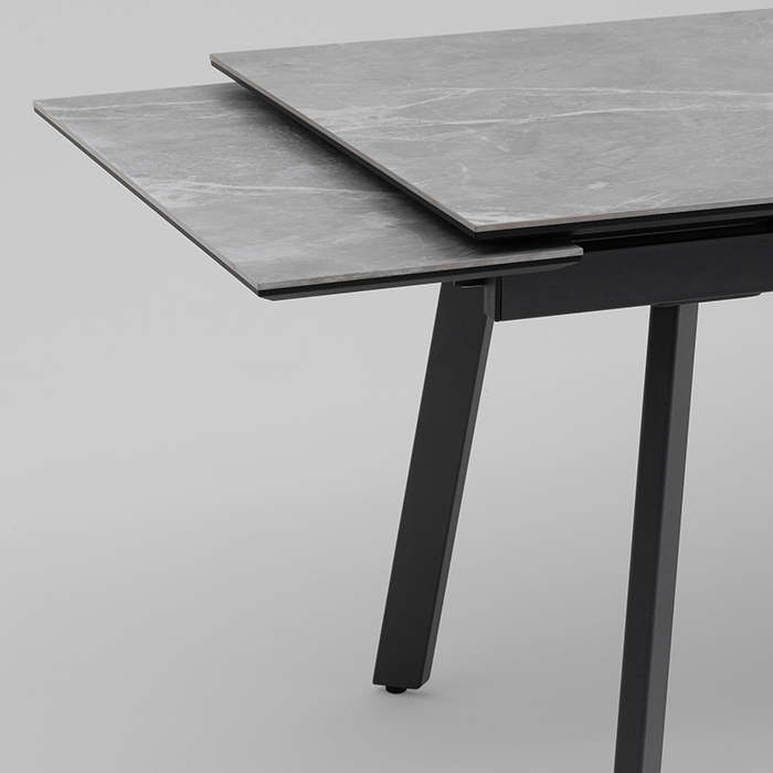 Стол Тайл 140-200х85 см керамика Larka Grey подстолье антрацит Stool Group AV 2126-1400/800-170110-7016T