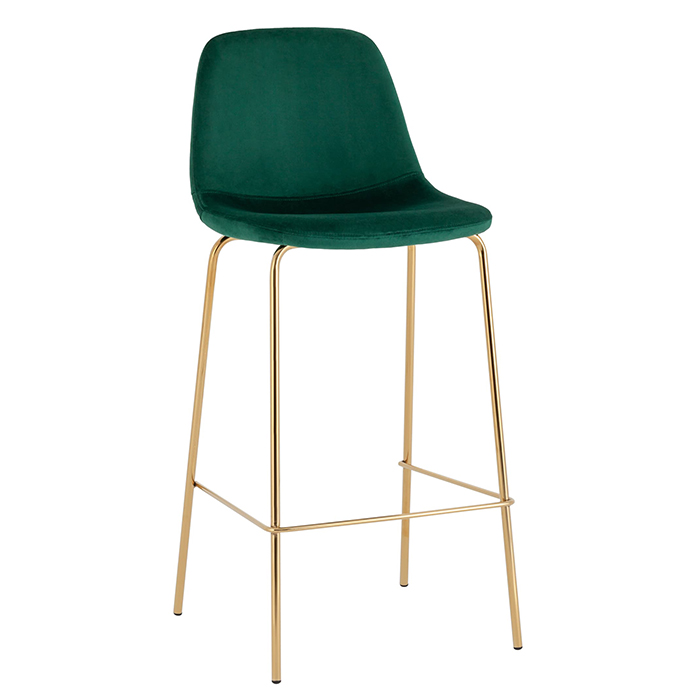 Стул барный Валенсия велюр зелёный Stool Group OS-001B HLR-56 gl