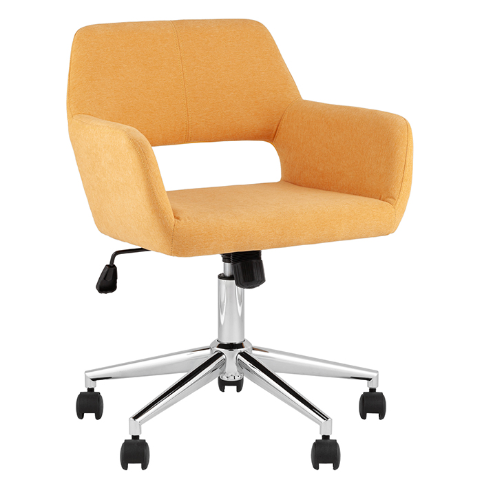 Стул офисный Ross рогожка желтый Stool Group Ross CHROME 50-7