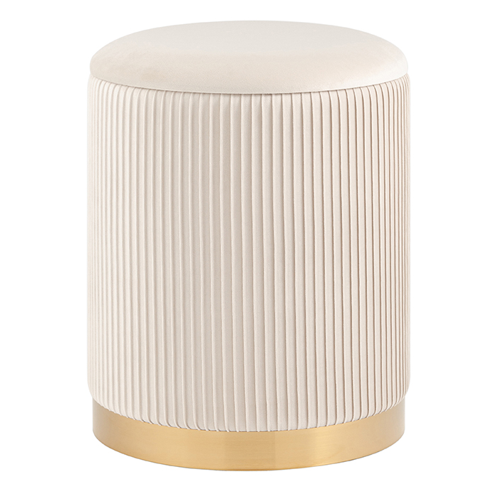 Пуф Шарлотта с ящиком велюр бежевый Stool Group 19A205VA-8167-01
