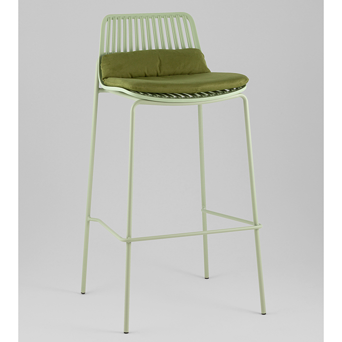 Стул барный Louran с подушкой зелёный Stool Group D-012H-75 green