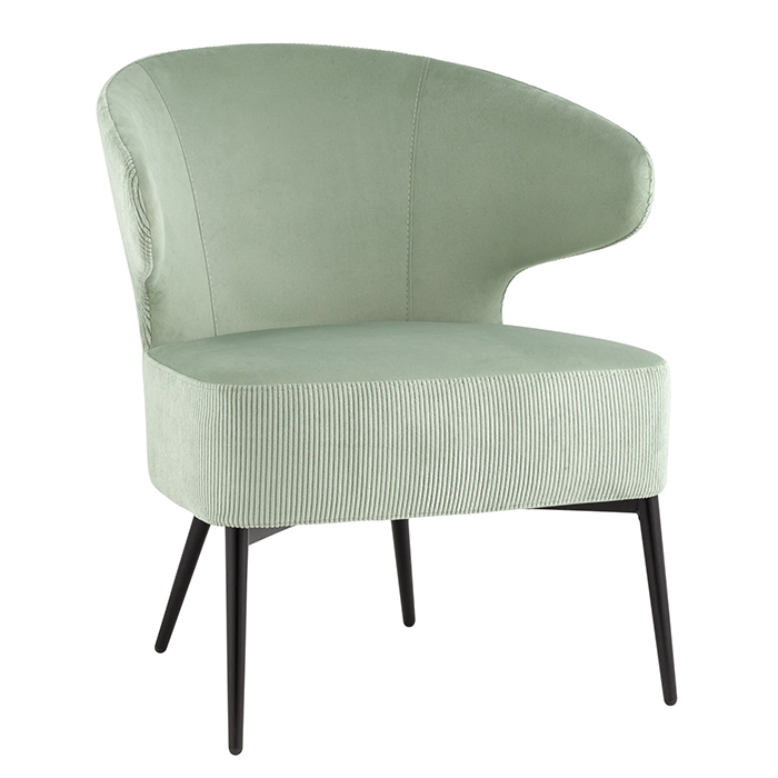 Кресло-лаунж Royal Stripes велюр фисташковый Stool Group vd-royal-v690-vl14