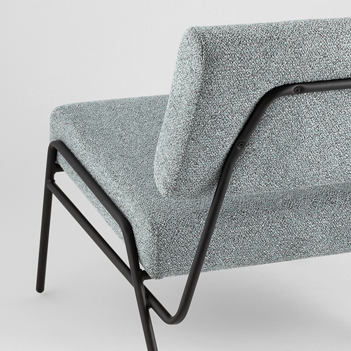 Кресло Теллинг шенилл серо-синий Stool Group LV-116-M77-01