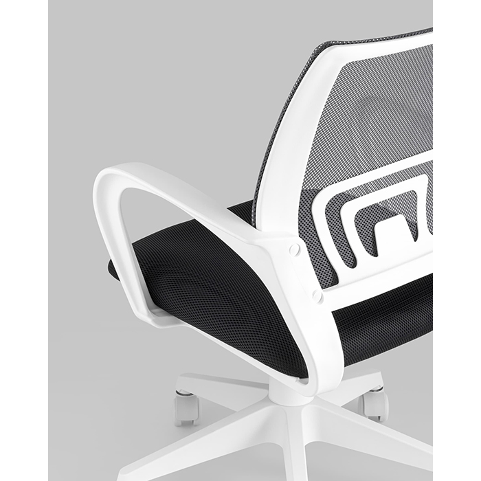 Кресло офисное TopChairs серый сетка Stool Group ST-BASIC-W/DG/TW-12