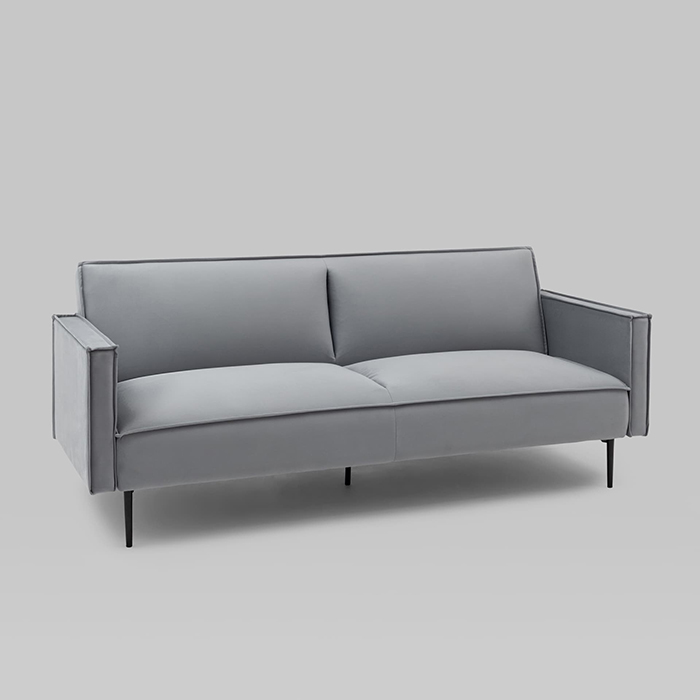 Диван прямой Кассель велюр серый Stool Group vd-cassel-vl12