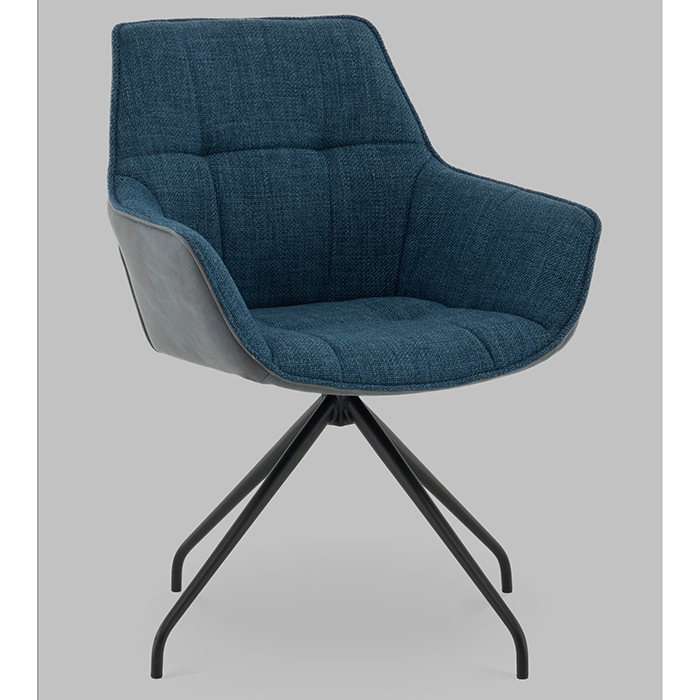 Кресло вращающееся Кимберли рогожка/замша синий Stool Group AV 344 W797/K12-K20PM-9005