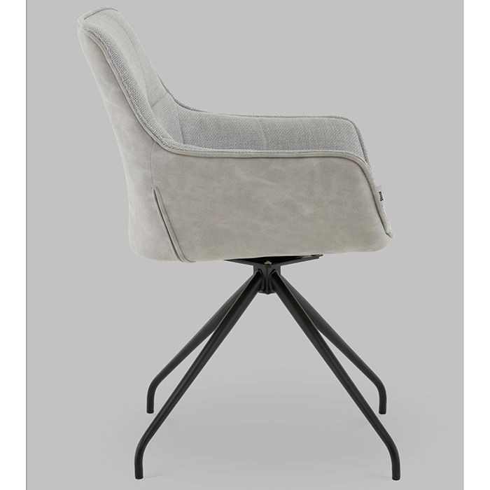 Кресло вращающееся Кимберли рогожка/замша серый Stool Group AV 344 W9D9005