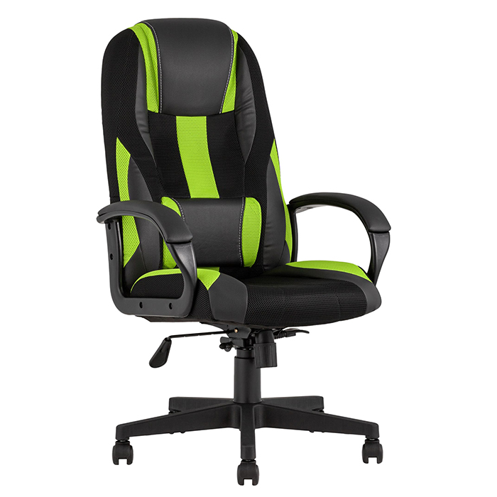 Кресло игровое TopChairs ST-Cyber 9 чёрный/зелёный Stool Group ST-CYBER 9 GREEN