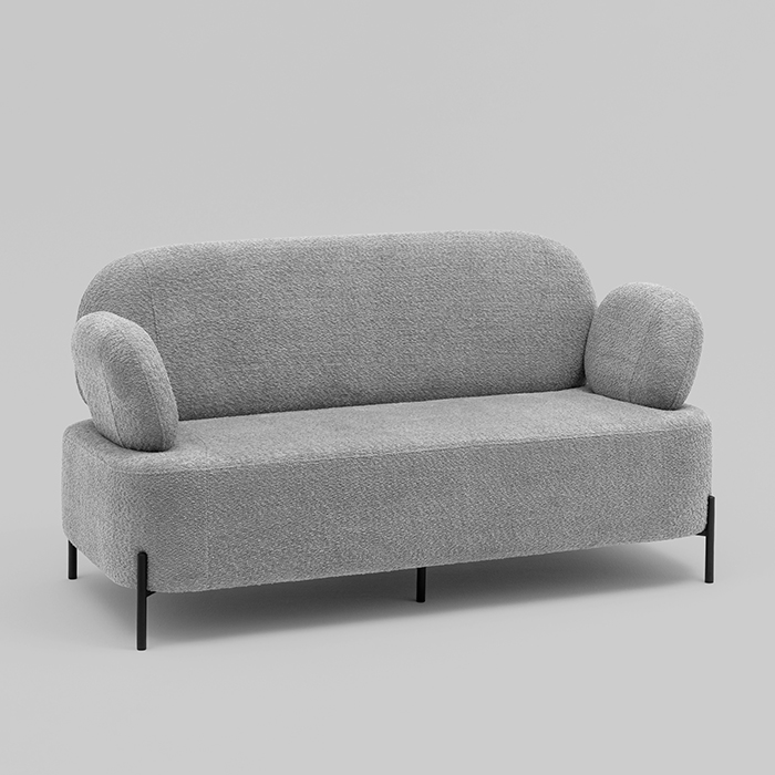 Диван Кэнди букле светло-серый Stool Group vd-dv-candy-cm82