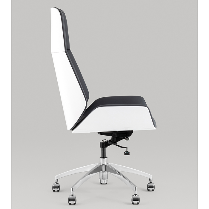 Кресло офисное TopChairs Crown серо-голубой/белый Stool Group A312 8386-16 white back