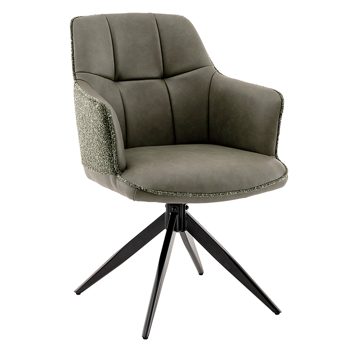 Стул Naya зелёный экокожа/букле Stool Group OS-2468K TY15-9PU+OTE CL-355
