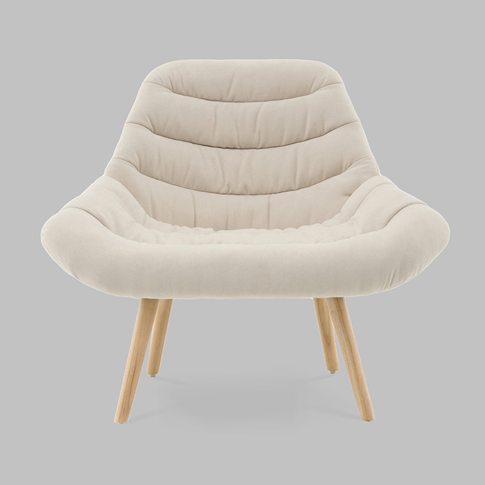 Кресло Олби Страйпс белый Stool Group QH-2805K 263-1 light beige