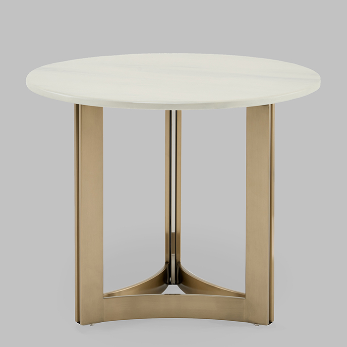 Журнальный столик Кассия D60 светлая керамика Stool Group EET-292-BRCGS-white 333-2