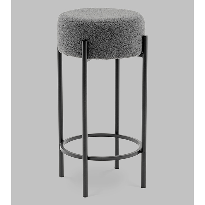 Стул барный Беккет букле тёмно-серый Stool Group SSP 135-86042