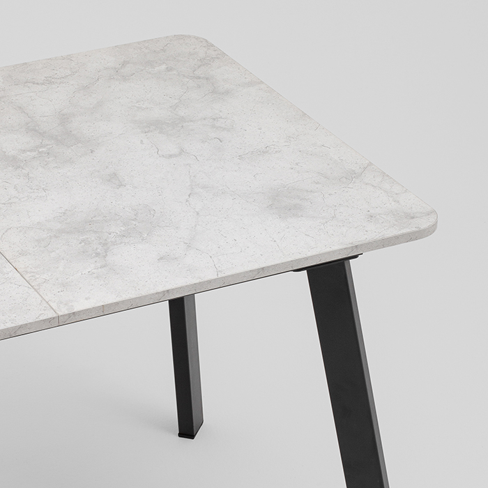 Стол Batu New 120-160 D80 Ароза светлая подстолье черное Stool Group AV 1209/1-1200/800-U701-9005