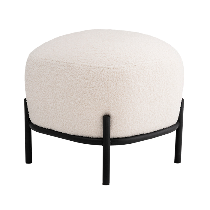 Пуф Стоун букле Fluffy молочный Stool Group vd-pf-stone-fl-milk