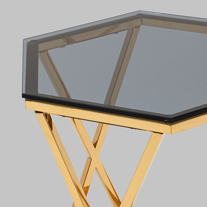 Журнальный столик Круз 48х42 стекло Stool Group EET-187-TG