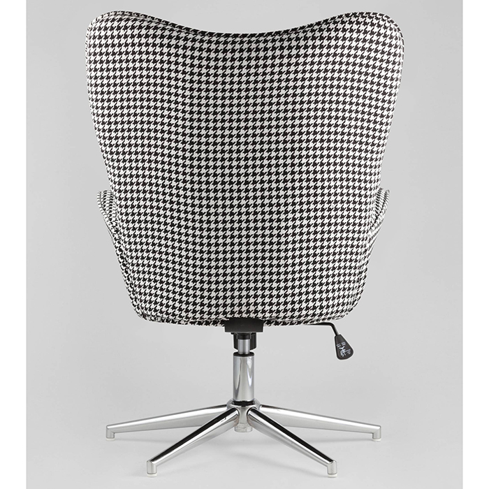 Кресло регулируемое Филадельфия гусиная лапка чёрно-белое Stool Group FUCHS HOUNDTOOTH