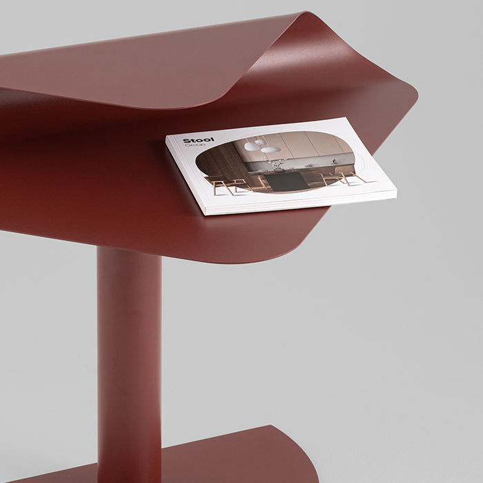 Журнальный столик Cornea металл бордовый Stool Group MT-199 DB-032