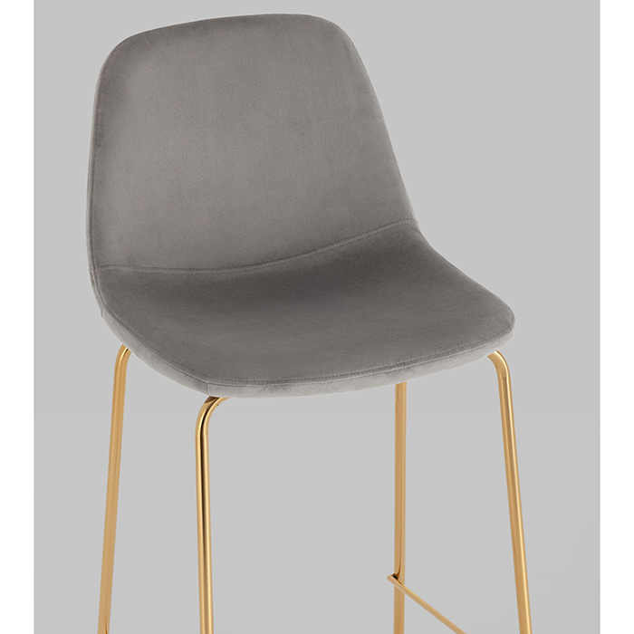 Стул барный Валенсия велюр серый Stool Group OS-001B HLR-18 gl