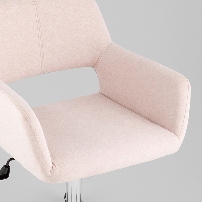 Стул офисный Ross рогожка светло-розовый Stool Group Ross CHROME 50-19