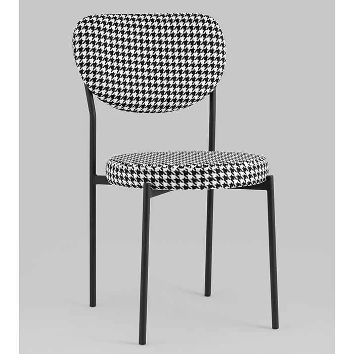 Стул Барбара чёрно-белый Stool Group BARBARA Houndstooth