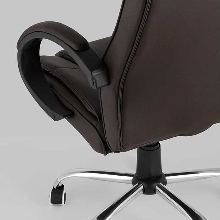 Кресло офисное TopChairs Atlant New коричневый Stool Group D-430 brown