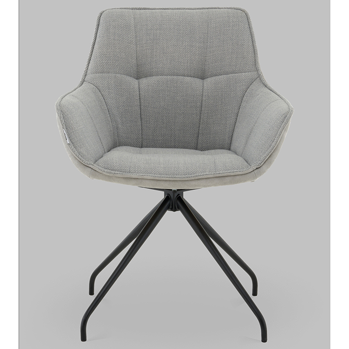 Кресло вращающееся Кимберли рогожка/замша серый Stool Group AV 344 W9D9005
